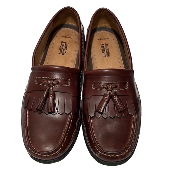 Johnston & Murphy Leather Loafers, Size 11.5 M, Brown display picture 1